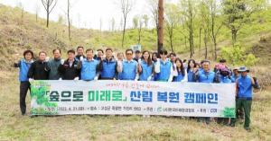 KCC, 강원 고성군서 2년 연속 나무 1000그루 심기 캠페인